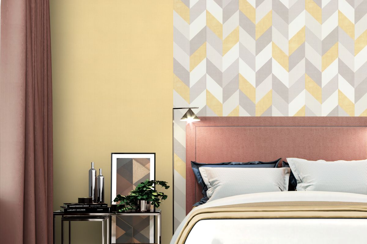 сочетание обоев по цвету