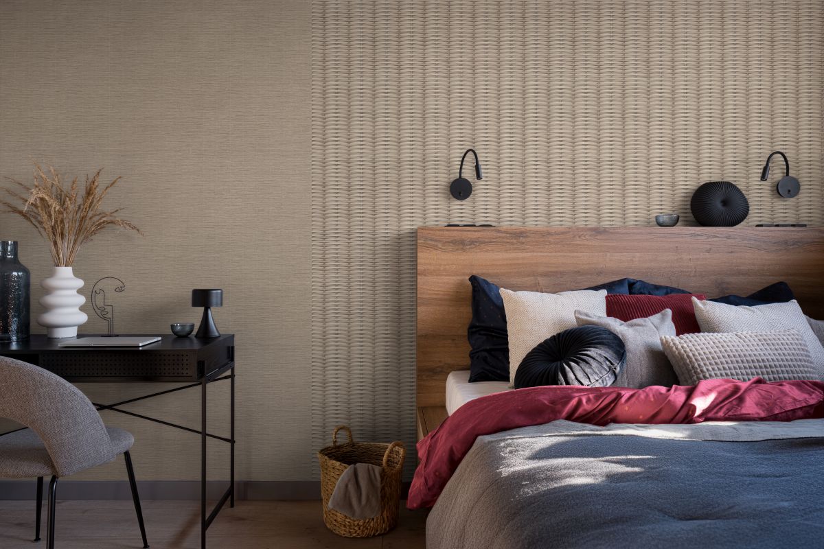 зонирование обоями