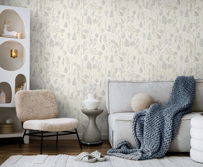 обои в скандинавском интерьере