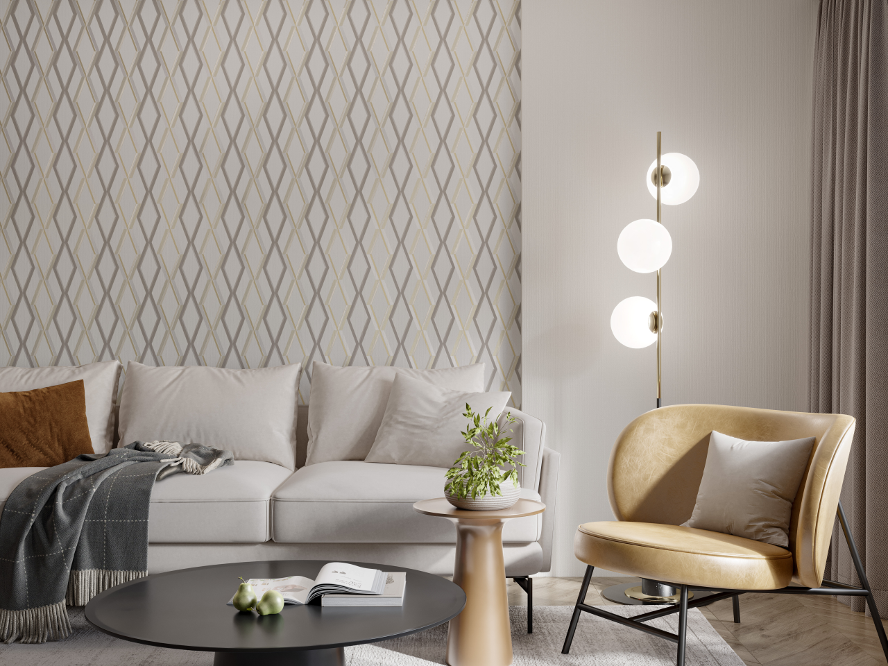 обои в стиле минимализм