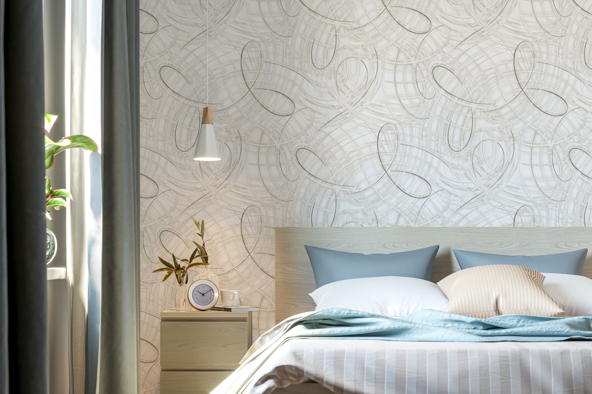 обои с геометрическим рисунком