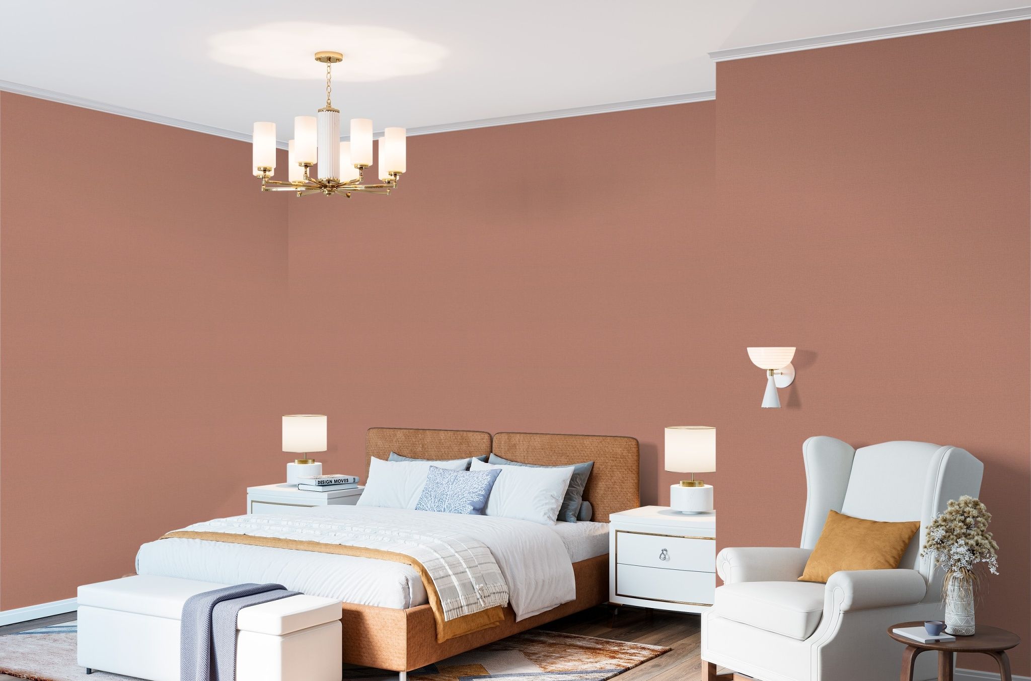 терракотовые обои