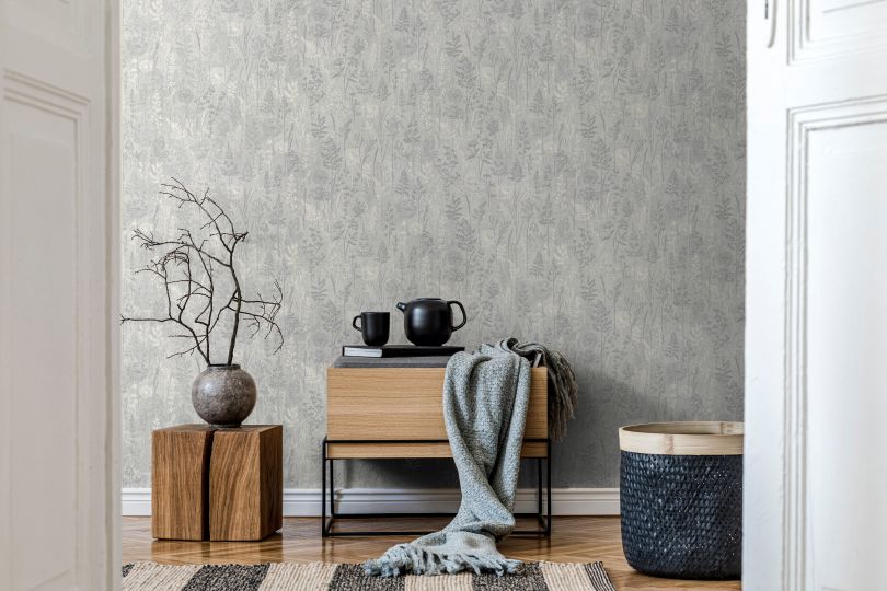 обои с мелким цветочном рисунком