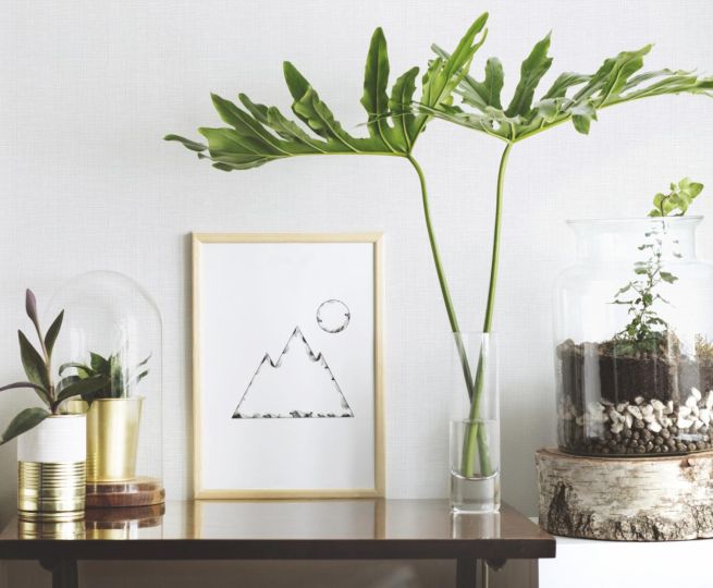 комната с белыми обоями